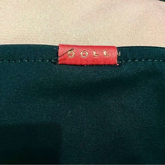 🌺3 FOR $20🌺 Doll & Co High Waist Bikini Bottom Hunter Green Matte M Swimwear - Picture 7 of 8